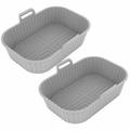 Silicone Air Fryer Liner | Air Fryer Liners Reusable | 2-Pack Air Fryer Liners Reusable Air Fryer Silicone Basket Heat Resistant Easy Cleaning Air Fryers Pot for Air Fryer Oven