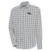 Men's Antigua Heather Gray/Charcoal Baltimore Ravens Carry Long Sleeve Button-Up Shirt