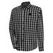 Men's Antigua Black/Gray Carolina Panthers Carry Long Sleeve Button-Up Shirt