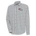 Men's Antigua Heather Gray/Charcoal Denver Broncos Carry Long Sleeve Button-Up Shirt