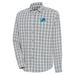 Men's Antigua Heather Gray/Charcoal Detroit Lions Carry Long Sleeve Button-Up Shirt