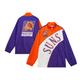 Men's Mitchell & Ness White/Orange Phoenix Suns Hardwood Classics Arched Retro Lined Full-Zip Windbreaker Jacket