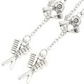 2pcs Long Necklaces Women Sweater Chains Metal Scissor Comb Hair Dryer Pendant Necklaces