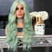 human hair wigs for women Curly Long Natural Hair Green Wigs Color Hair Fashion Synthetic Wig Wave wig Adult Female Costume Wigs Toupees Green