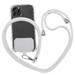 ETOSHOPY Cell Phone Lanyard - Universal Neck Phone Holder w/Card Pocket and Silicone Neck Strap - Compatible with Most Smartphones White