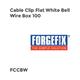 Forgefix Cable Clip Flat White Bellwire Box 100 FORFCCBW - White