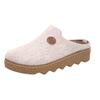 Pantoffel ROHDE "FOGGIA", Damen, Gr. 39, weiß (sanftes weiß), Filz, meliert, klassisch, Schuhe, Hausschuh, Schlappen, Clog, Homeslipper mit Profilsohle