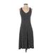 Superfoxx Casual Dress - A-Line Scoop Neck Sleeveless: Black Polka Dots Dresses - Women's Size Small