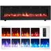 Symple Stuff Carsten 60" 3-in-1 Electric Fireplace Insert w/ Adjustable Color Flames & Fire Cracking Sound in Black | Wayfair