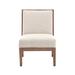 Slipper Chair - Red Barrel Studio® Jodilynn Upholstered Slipper Chair Linen in White/Brown | 33 H x 22.5 W x 20 D in | Wayfair