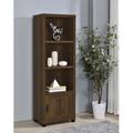 Sand & Stable™ Nessa 3-Shelf Media Tower w/ Storage Cabinet Antique Pine Wood/Manufactured Wood in Brown | 70.75 H x 23.5 W x 15.5 D in | Wayfair