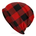 Chapeau à carreaux de buffle pour hommes et femmes carreaux vichy tartan sergé rouge noir