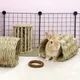 Tunnel en herbe lapin maison tissée pour petits animaux nid Hamster jouets à mâcher jeu repos