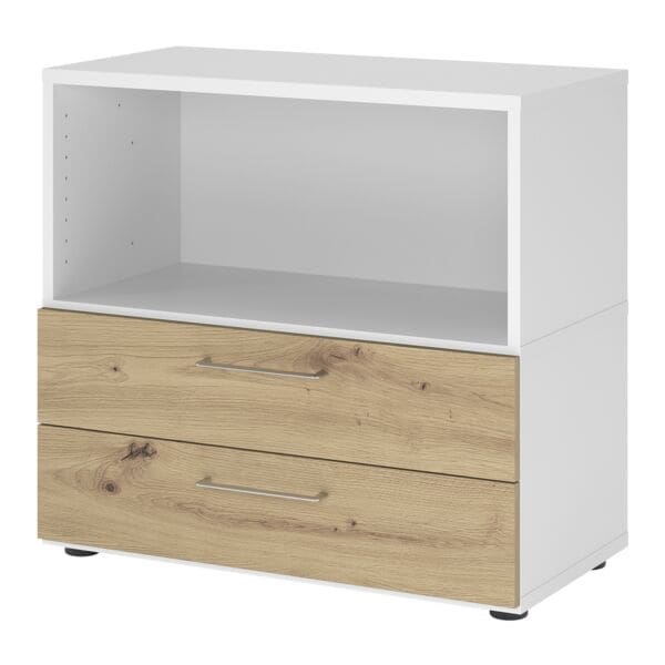 HAMMERBACHER Regalschrank »Flexwall« 80 cm breit 2 OH weiß, 80x74.8x40 cm