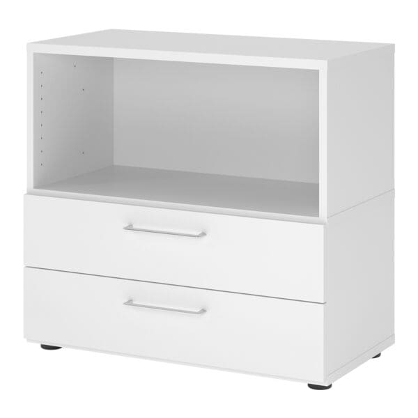 HAMMERBACHER Regalschrank »Flexwall« 80 cm breit 2 OH weiß, 80x74.8x40 cm