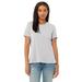 Bella + Canvas 6416 Women's Relaxed Jersey Short-Sleeve T-Shirt in Solid Grey size 2XL | Ringspun Cotton 6413, 6400CVC, 6400, BC6413, BC6400CVC, B6400, BC6400