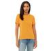 Bella + Canvas 6416 Women's Relaxed Jersey Short-Sleeve T-Shirt in Heather Marmalade size Small | Triblend 6413, 6400CVC, 6400, BC6413, BC6400CVC, B6400, BC6400