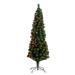 6' Pre-Lit Slim Fiber Optic Artificial Christmas Tree, Multicolored LED Lights - 6 Foot