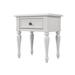 Solid Wood 1 Drawer Nightstand Bedside Table with Ball Bearing Glides, White