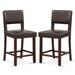 2 Piece Bar Chair Set with Hollowed Back and Rubber Wood Legs - 19" x 20.5" x 39" (L x W x H)