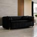 79.92" Modern Vertical Channel Tufted Velvet Sofa with Deep Seats and Well-Padded Backrest Sofa, 2 Lumbar Support Pillows