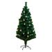 5' Pre-Lit Fiber Optic Artificial Christmas Tree with Stars, LED Multicolor Lights - 5 Foot