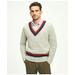 Brooks Brothers Men's Brushed Wool Tennis Sweater | Grey | Size 2XL