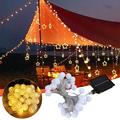 solacol Solar String Lights Outdoor Decorative 80 Outdoor Camping Decorative Led Solar Bubble Ball Light String Ceiling Tent Atmosphere Color Light String Solar Light String Lights Outdoor