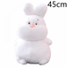 17.7inch Bunny Stuffed Animal Lazy and Cute Bunny Stuffed Animal Washable Bunny Kawaii Plushies Pillow Gift for Kids Girls Adults Birthday(White 17.7in/45cm)