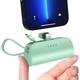 Portable Charger iMounTEK Power Bank 5000mAh Small Portable Phone Charger 5V2.1A Fast Charger Built-in Type-C IOS Cable Dual Output Cute Battery Compatible with IOS Phone Samsung Green