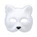 Biplut Masquerade Masque Fashionable Elegant Half-face Party Fox Furry Eye Masque for Girl (White)