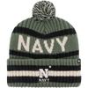 Men's '47 Green Navy Midshipmen OHT Military Appreciation Bering Cuffed Knit Hat with Pom