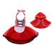 IBTOM CASTLE Newborn Baby Girls Little Red Riding Hood Clothes Cloak + Tutu Dress Halloween Cosplay Outfit 18-24 Months Red