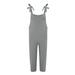 Aayomet Women S Jumpsuits Womens Cotton Fashion Solid Color Overalls Casual Jumpsuits Romper Gray XL