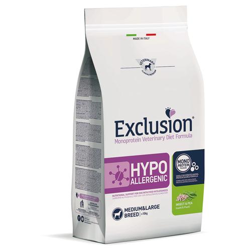 Sparpaket: 2x12kg Exclusion Diet Hypoallergenic Medium/Large mit Insekten & Erbsen Hundefutter...