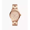 Fossil Outlet Women's Modern Sophisticate Multifunction Rose Gold-Tone Stainless Steel Watch
