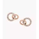 Fossil Outlet Women's Rose Gold-Tone Stainless Steel Stud Earrings - Rose Gold-Tone