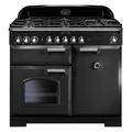 Rangemaster CDL100DFFCB/C Classic Deluxe 100cm Dual Fuel Range Cooker - Charcoal Black/Chrome