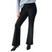 Plus Size Women's Knit Bootcut Pants With Pockets by ellos in Black (Size 24)