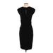 St. John Casual Dress - Sheath: Black Solid Dresses - Women's Size 2