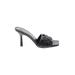 Marc Fisher LTD Mule/Clog: Slide Stilleto Cocktail Party Black Solid Shoes - Women's Size 9 - Open Toe