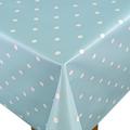 Karina Home Extra Wide Polka Dot Spot Wipe Clean Tablecloth Wider Width Vinyl PVC Table Cover Wipeable Table Cloth (Blue, 180 x 300cm)