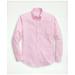 Brooks Brothers Men's Portuguese Flannel Polo Button Down Collar Shirt | Light Pink | Size Medium