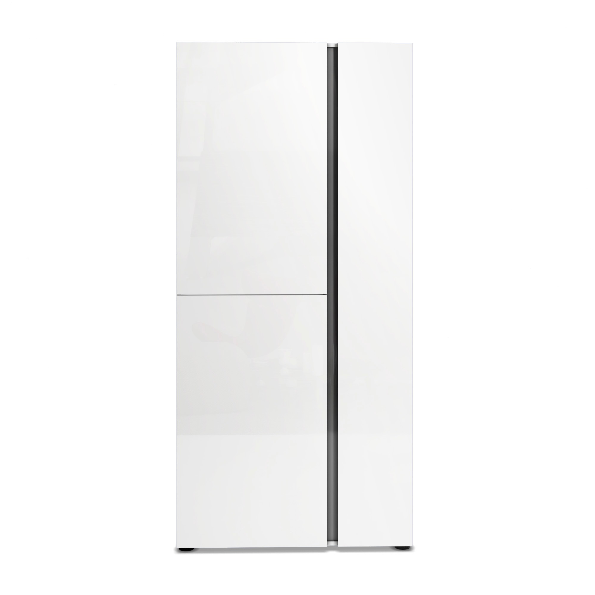 Schuhschrank INOSIGN "Atrium", weiß (weiß hgl, anthrazit matt), B:91cm H:196cm T:34cm, Spanplatte, Schränke, Schuhschrank