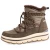 Winterboots TOM TAILOR, Damen, Gr. 39, braun, Lederimitat, Textil, casual, Schuhe Snowboots, mit Logoprägung an der Ferse