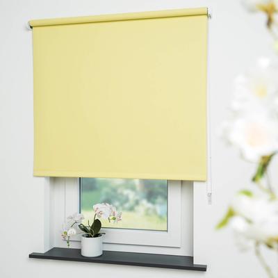 Seitenzugrollo LIEDECO "Uni" Gr. 3, gelb (gelb, bitte auswählen), B:232cm H:180cm, Kunststoff, Metall, Polyester, Rollos, Welle 36 mm stabiler Kettenzug Image