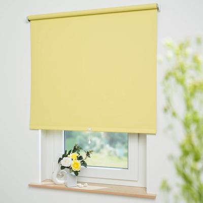 Springrollo LIEDECO "Uni" Gr. 4, gelb (gelb, bitte auswählen), B:242cm H:180cm, Kunststoff, Metall, Polyester, Rollos, Rollowelle 36 mm, starke Feder Image