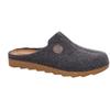 Pantoffel ROHDE "FOGGIA-H", Herren, Gr. 41, grau (anthrazit), Filz, meliert, klassisch, Schuhe, Hausschuh, Clog, Schlappen mit Label