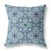 AmritaSen Throw Square Indoor/Outdoor Pillow Cover & Insert Polyester/Polyfill blend in Green/Blue | 28 H x 28 W x 5 D in | Wayfair