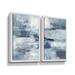 ArtWall Clear Water Indigo & Gray - 2 Piece Painting on Canvas Metal in Blue/Gray | 48 H x 32 W x 2 D in | Wayfair 2vas050b3248k